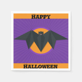 Happy Halloween Bat Party Napkins Serviette