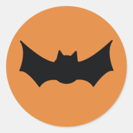 Happy Halloween. Bat. Trick oder geil. Orange Runder Aufkleber