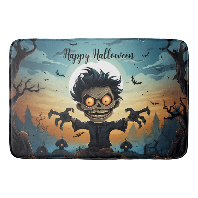 Happy Halloween Bath Mat Badematte (Vorderseite)