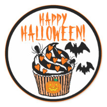 Happy Halloween Bats Cupcake