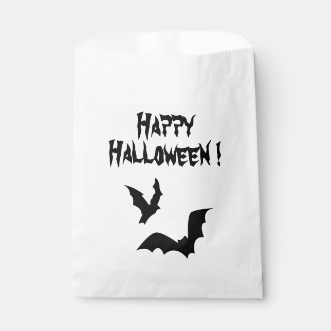 Happy Halloween Bats Favor Bag Geschenktütchen (Vorderseite)