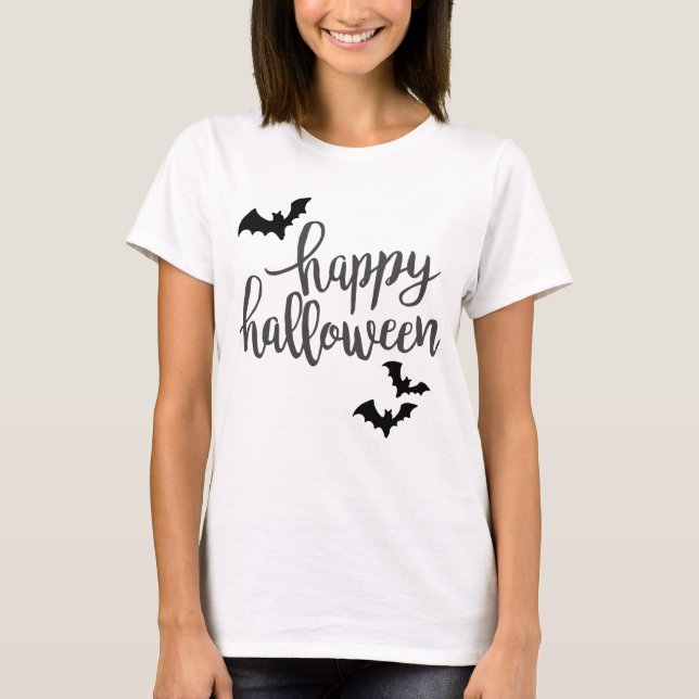 Happy Halloween Bats T-Shirt (Vorderseite)