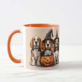 Happy Halloween Beagle Hunde Kürbislaterne Tasse