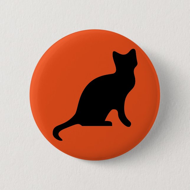 Happy Halloween Beängstigend Cat Button (Vorderseite)