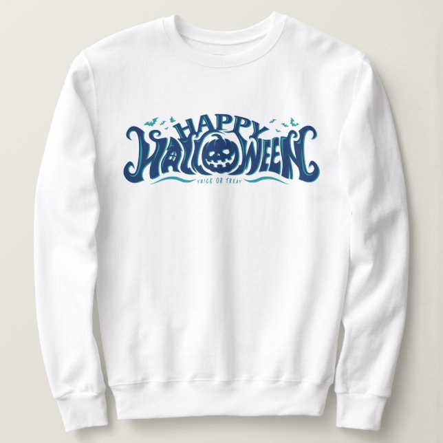 Happy Halloween Beängstigend Kürbisgesicht Sweatsh Sweatshirt (Design vorne)