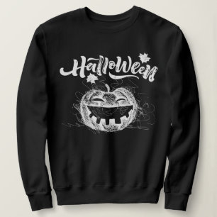 Happy Halloween Beängstigend Kürbisgesicht Sweatshirt