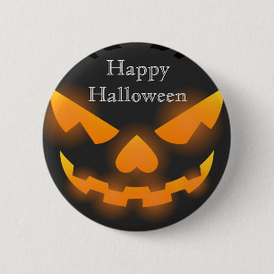 Happy Halloween Beängstigend Pumpkin Button
