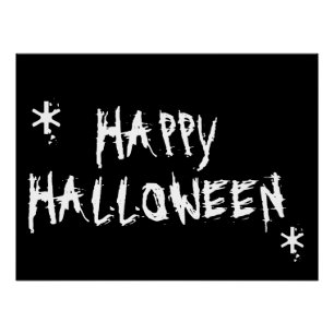 Happy Halloween beängstigende Typografie Poster
