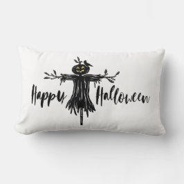 Happy Halloween | Beängstigendes Gold und schwarze Lendenkissen