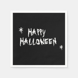 Happy Halloween beängstigendes Typografie-Party Serviette