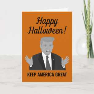 Happy Halloween Behalte Amerika Große Trump-Cartoo Karte