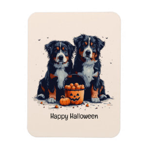 Happy Halloween Bernese Mountain Hunde Pumpkin Magnet