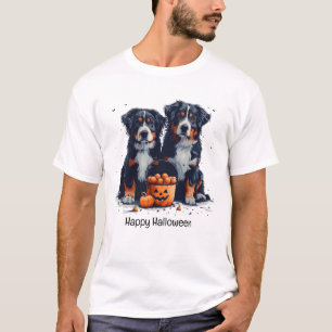 Happy Halloween Bernese Mountain Hunde Pumpkin T-Shirt