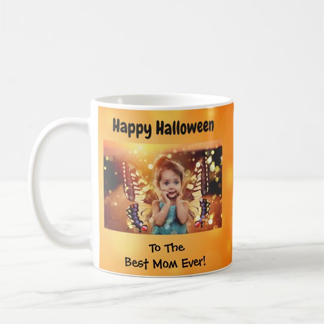Happy Halloween Beste Mama je Foto Kaffeetasse (Links)