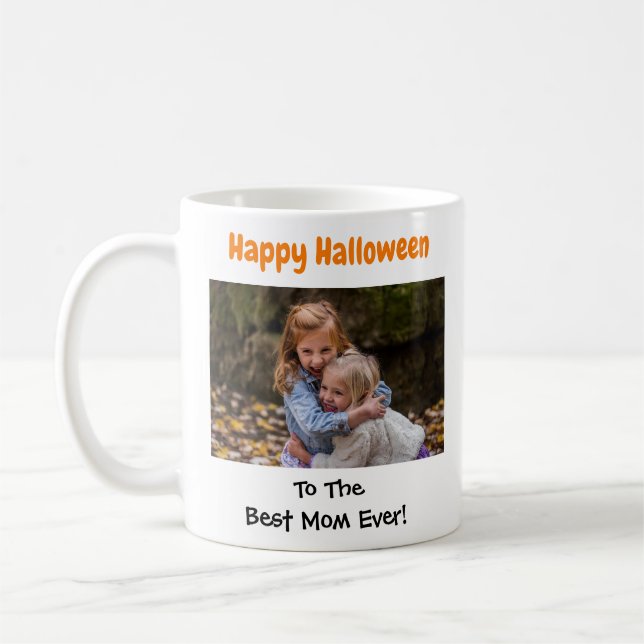 Happy Halloween Beste Mama je Foto Kaffeetasse (Links)