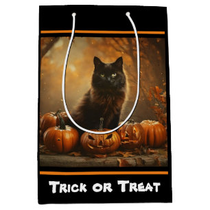 Happy Halloween Black Cat Collection Mittlere Geschenktüte