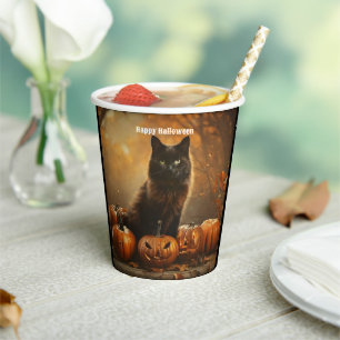 Happy Halloween Black Cat Collection Pappbecher