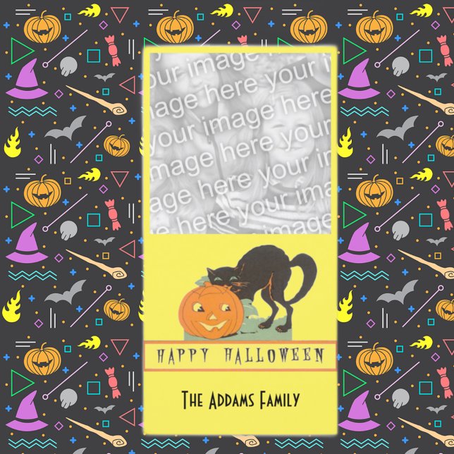 Happy Halloween Black Cat Feiertagskarte (Von Creator hochgeladen)