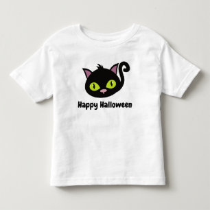 Happy Halloween Black Cat Kleinkind T-shirt
