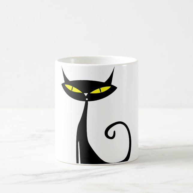 Happy Halloween Black Cat Tasse (Mittel)