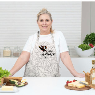 Happy Halloween Black Cat   Unisex   Trendy Schürze