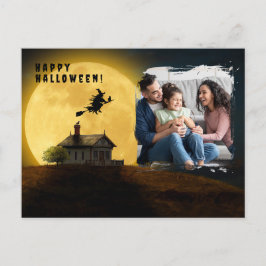 Happy halloween Black Hexe Foto Postkarte