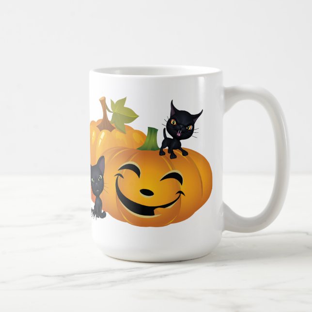 Happy Halloween Black Kitty Tasse (Rechts)