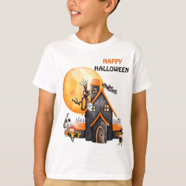Happy Halloween Black Orange T-Shirt
