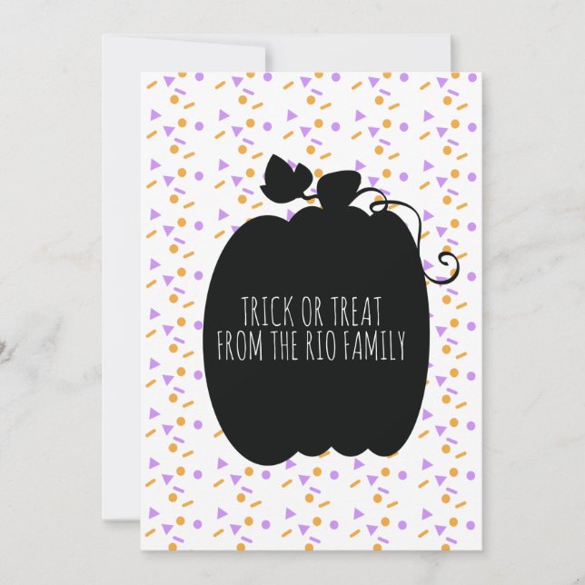 Happy Halloween Black Pumpkin Confetti Muster (Vorderseite)