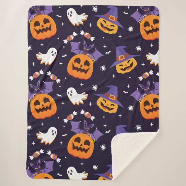 Happy Halloween Blankets Design Sherpadecke (Vorderseite)