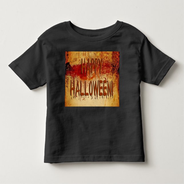 Happy Halloween Blood festgehalten Wall Kleinkind  Kleinkind T-shirt (Vorderseite)