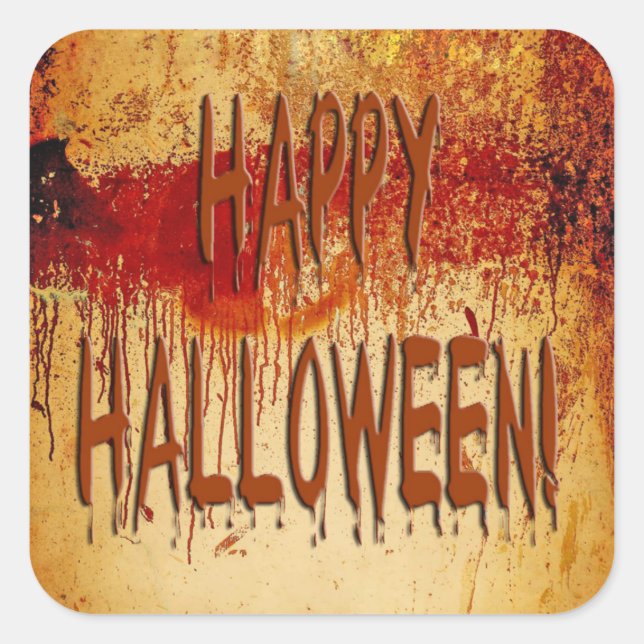Happy Halloween Blood gestanzt Wall Sticker (Vorderseite)