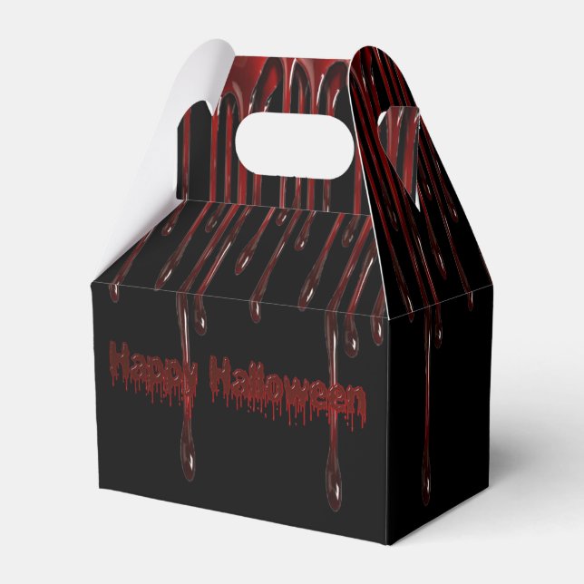 Happy Halloween Blood Tropfens Gable Favor Box Geschenkschachtel (Vorderseite)