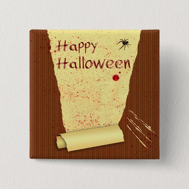 Happy Halloween Bloody Wallpaper Button (Vorderseite)