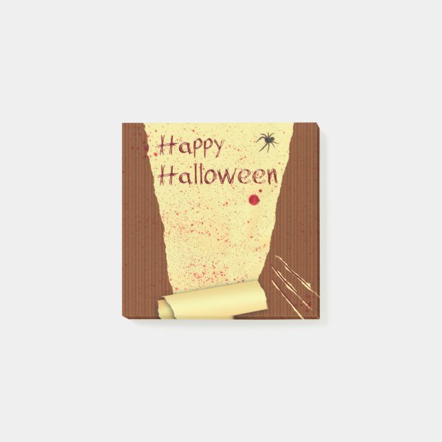 Happy Halloween Bloody Wallpaper Post-it Klebezettel (Vorderseite)