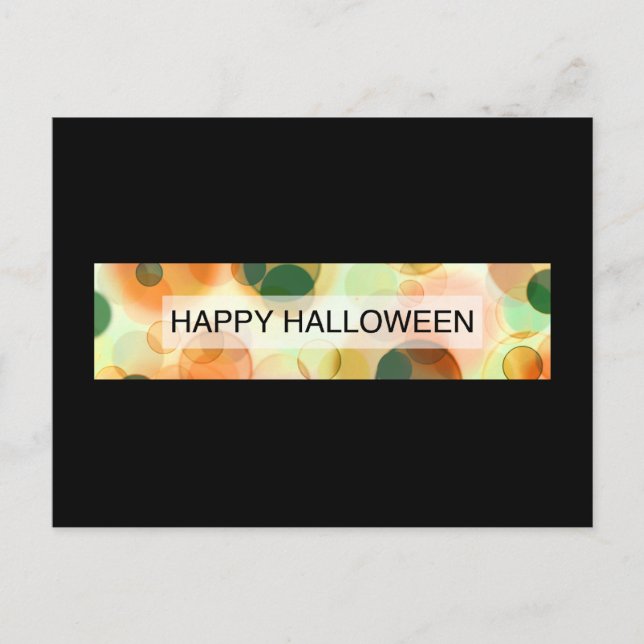 Happy Halloween (Bokeh) Postkarte (Vorderseite)