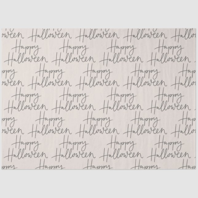 Happy Halloween Bone and CharcoalTissue Seidenpapier (Vorderseite)