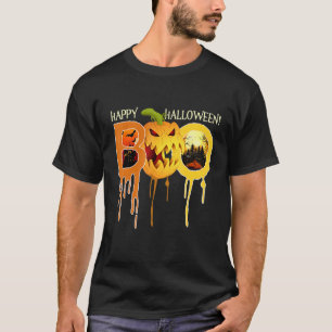 Happy Halloween Boo   Scary Haunted House Horror T-Shirt