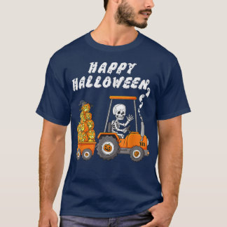 Happy Halloween Boo Skeleton Reitwagen Carry T-Shirt