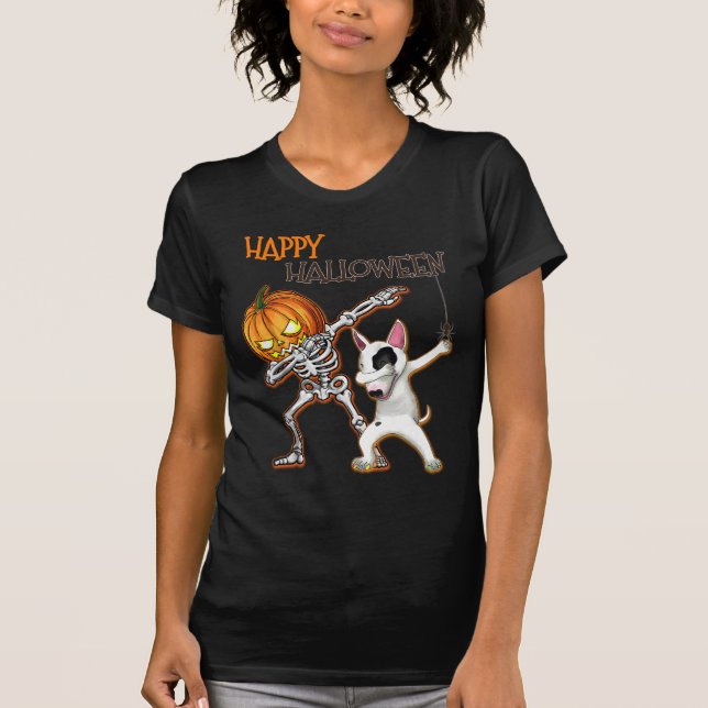 Happy Halloween Bull Terrier DAB T-Shirt (Vorderseite)