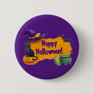 Happy Halloween Button