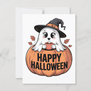Happy Halloween Caffeine Ghost Postkarten