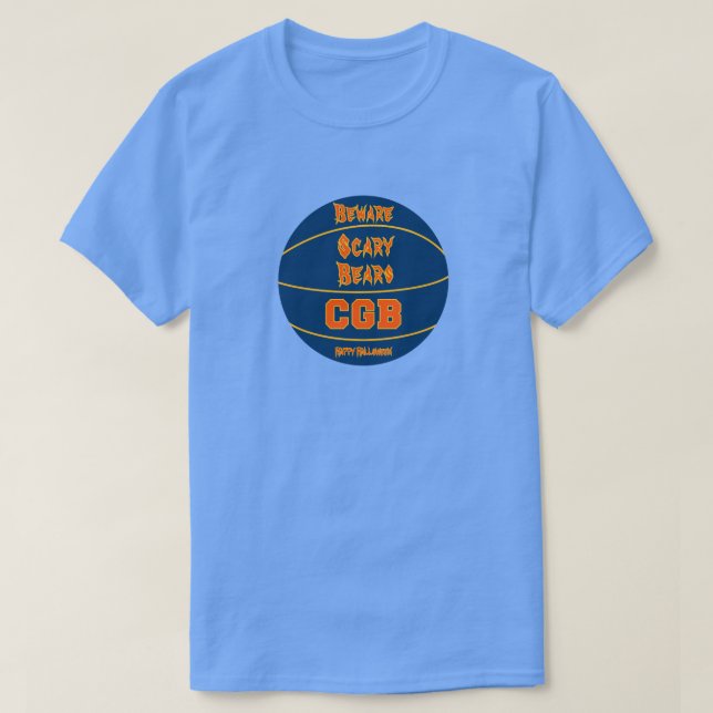Happy Halloween California Basketball Logo T-Shirt (Design vorne)