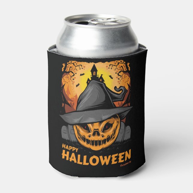 Happy Halloween Can Cooler Dosenkühler (Kanne Vorderseite)