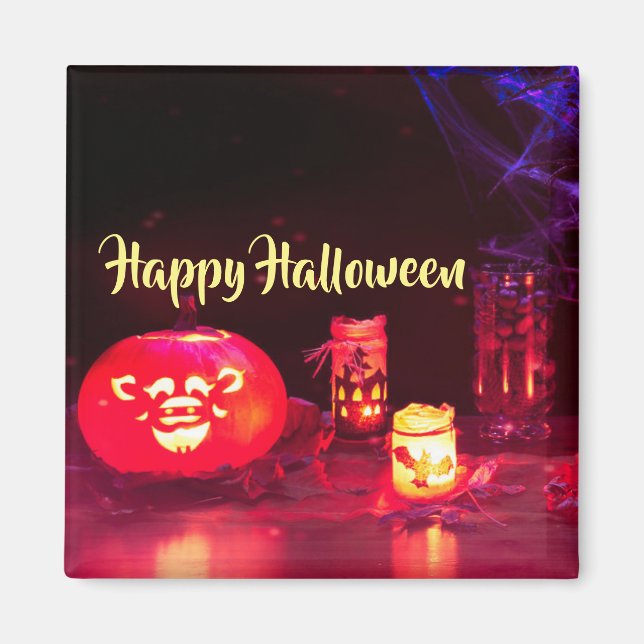 Happy Halloween Candles Magnet (Vorne)