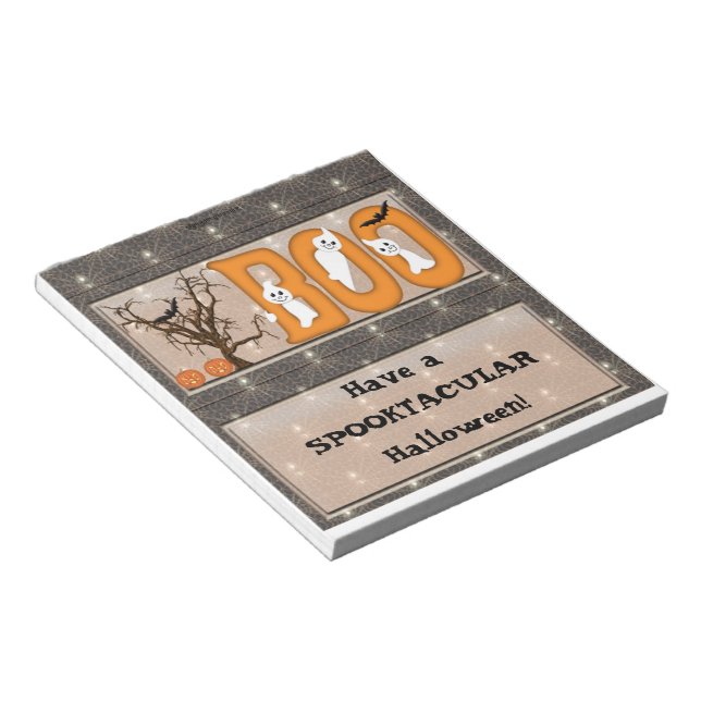 Happy Halloween Candy Bar Wrapper Gastgeschenk Notizblock (angewinkelt)