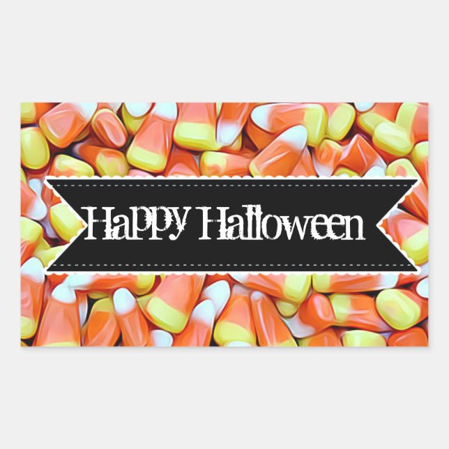 Happy Halloween Candy Candy Corn Stickers (Vorderseite)