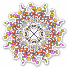 Happy Halloween Candy Collage Aufkleber