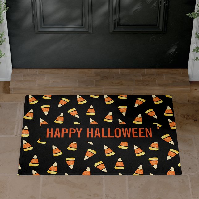 Happy Halloween Candy Corn Print Fußmatte (Von Creator hochgeladen)