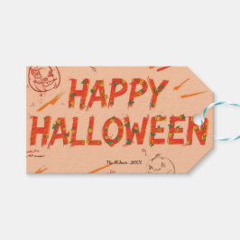 Happy Halloween card , Minimalist Modern halloween Geschenkanhänger